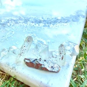 Resin geode wall art